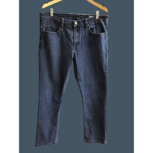 BUFFALO-DAVID BITTON- MENS DARK WASH STRAIGHT LEG STRETCH JEANS SIZE 36X32